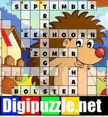 herfst-kruiswoordpuzzel