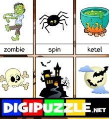 halloween-woordkaarten